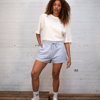 Plant Dyed Women's Organic Cotton Shorts in Sky Blue