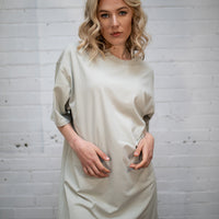 Plant Dyed Organic Oversized T-Shirt Dress in blue