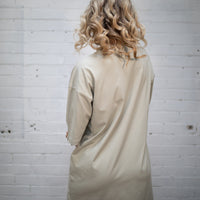 Plant Dyed Organic Oversized T-Shirt Dress in blue