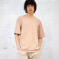 Plant Dyed Organic Oversized Tee in Tan