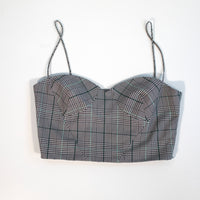 Crop Top in Grey Check