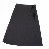 Silk wrap Hurst skirt in Black.
