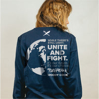 UNISEX WOODY COOK'S SAMMY LONG SLEEVE TEE IN NAVY