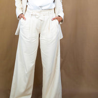 Stanton Organic Cotton Trousers in cream