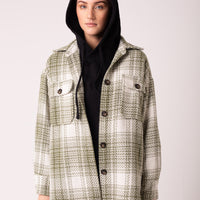 GREEN CHECK PRISCILLA OVERSHIRT