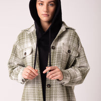 GREEN CHECK PRISCILLA OVERSHIRT