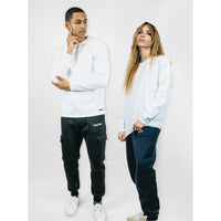 UNISEX SAMMY LONG SLEEVE TEE IN WHITE