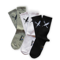 Organic Cotton Crew Socks Mixed 3 Pack