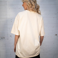 Plant Dyed Organic Oversized Tee in Cream