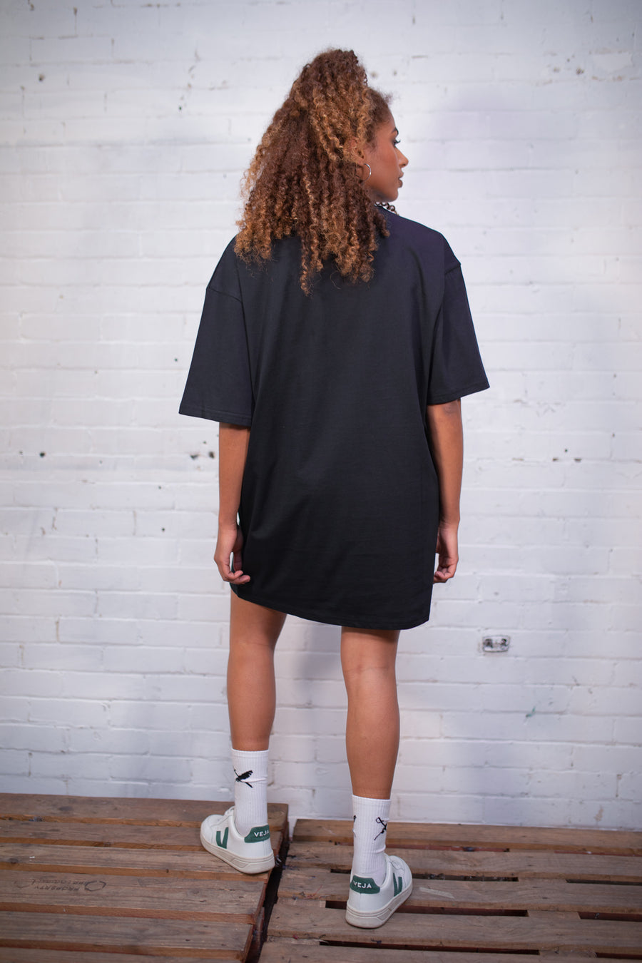 Oversized T Shirt Dress in Black 100% Organic Cotton TOBEFRANK Oversized T Shirt Dress in Black 100% Organic Cotton TOBEFRANK