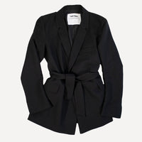 Bety Tie Waist Blazer in Black