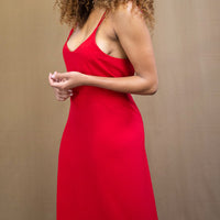 Red Strappy Mary Dress