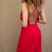 Red Strappy Mary Dress