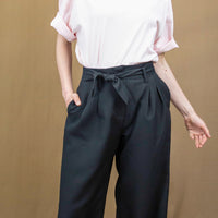 Wide Leg Stanton Trouser in Black.