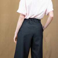 Wide Leg Stanton Trouser in Black.