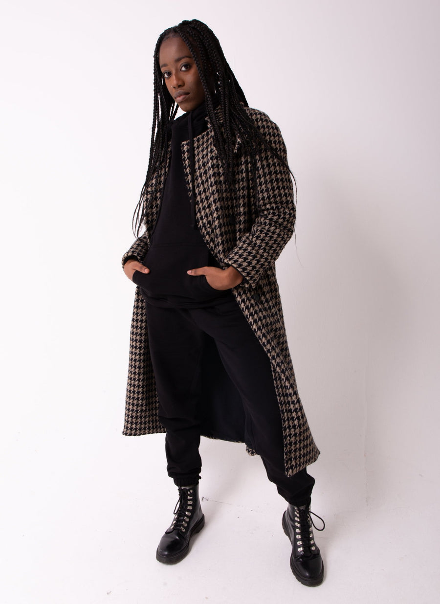 TRENCH COAT IN HOUNDSTOOTH