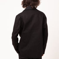 Mens Lightweight Organic Twill Medgar Jacket in Black.