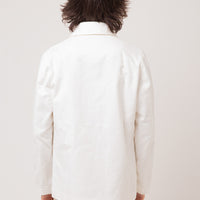 Mens lightweight Organic twill Medgar jacket in cream.