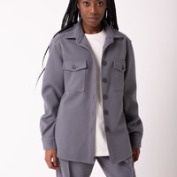 GREY PRISCILLA OVERSHIRT