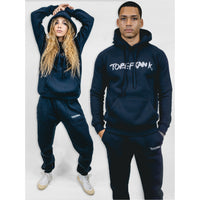 Ellis Logo Hoodie in Navy